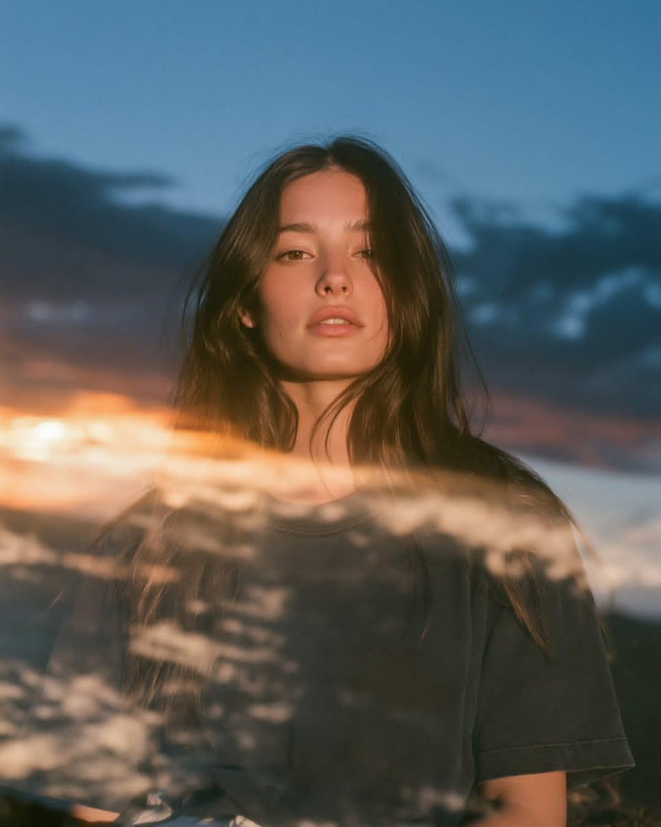 Double Exposure Blue Hour Portrait example 3