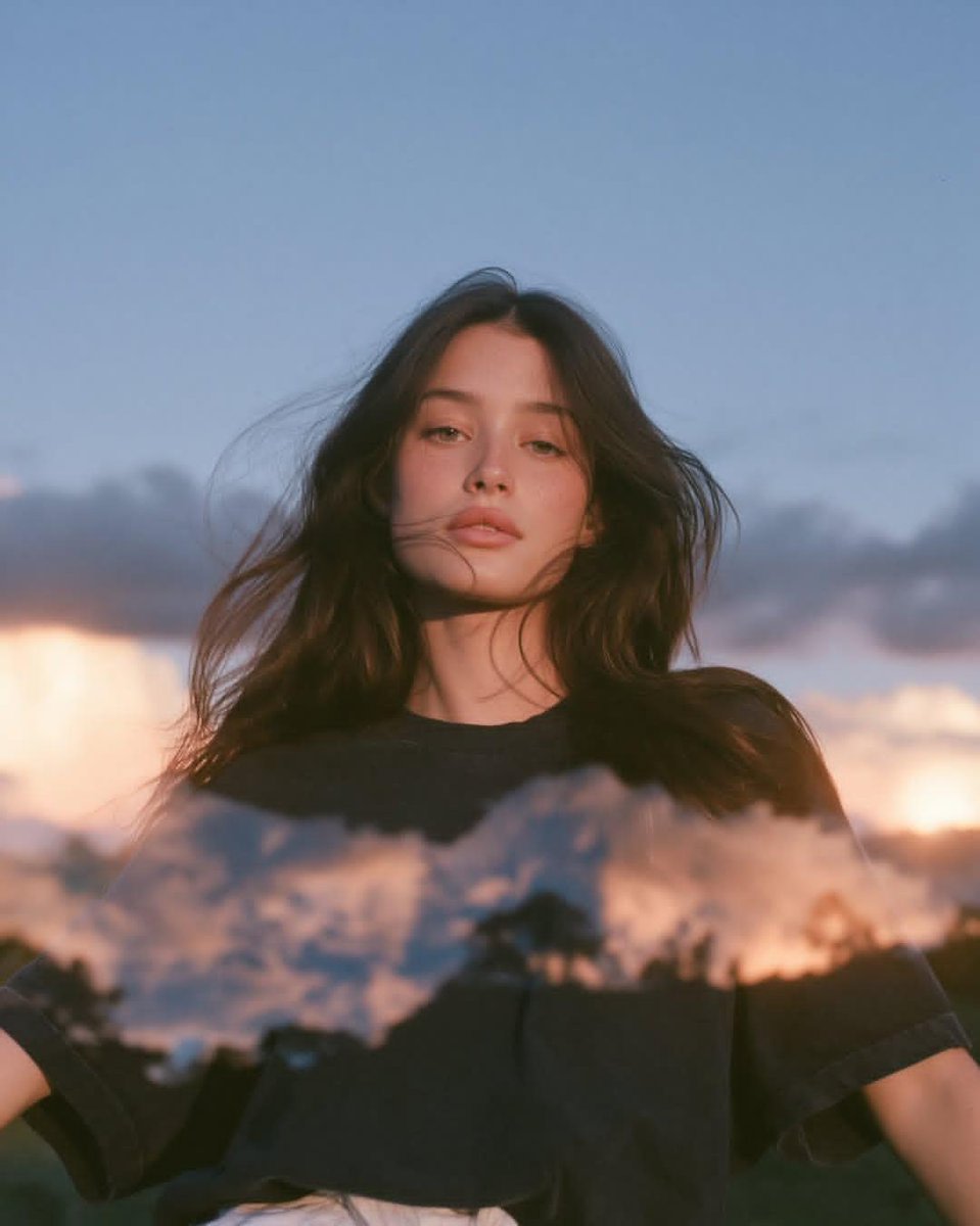 Double Exposure Blue Hour Portrait example 4