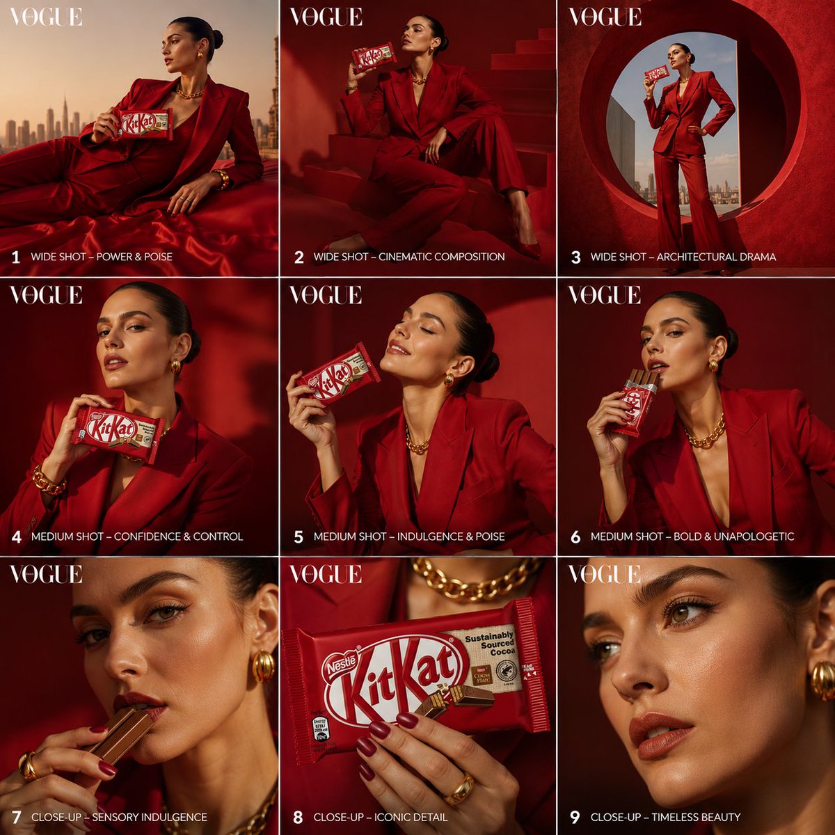 Vogue Fashion Editorial Storyboard Grid example 1