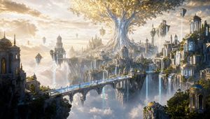 Breathtaking Fantasy Environment AI image template preview