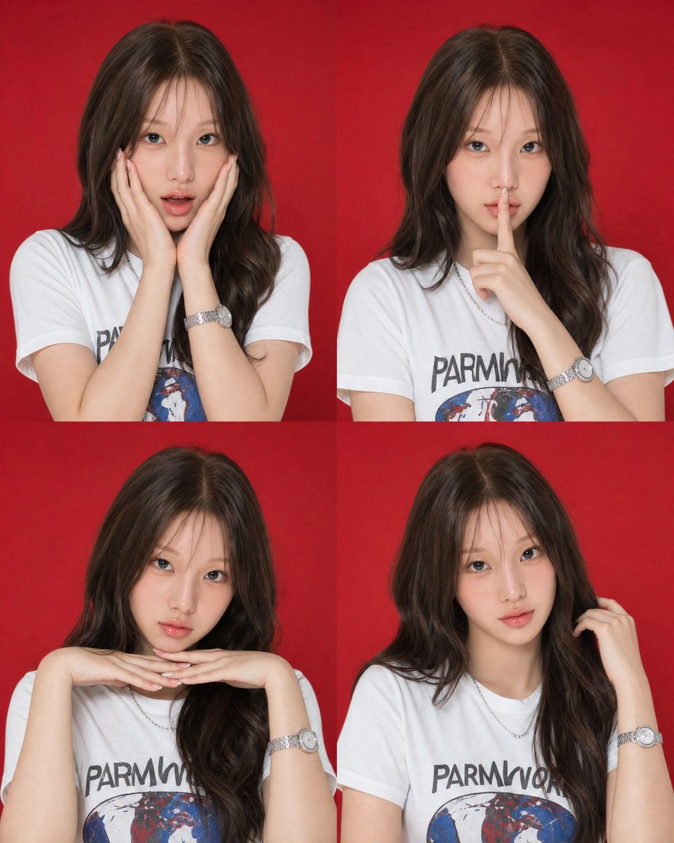 Four-Pose Studio Portrait Grid example 2