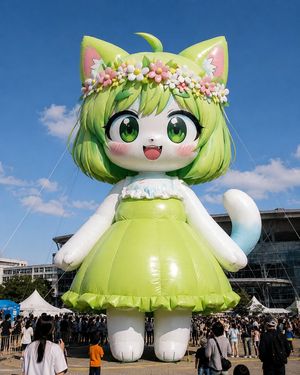 Giant Character Balloon Sculpture AI image template preview