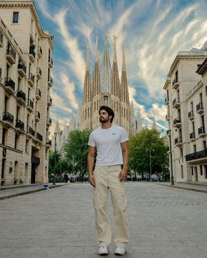 Barcelona Travel Portrait with Face Swap AI image template preview