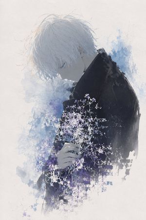 Watercolor Boy With Baby's Breath AI image template preview