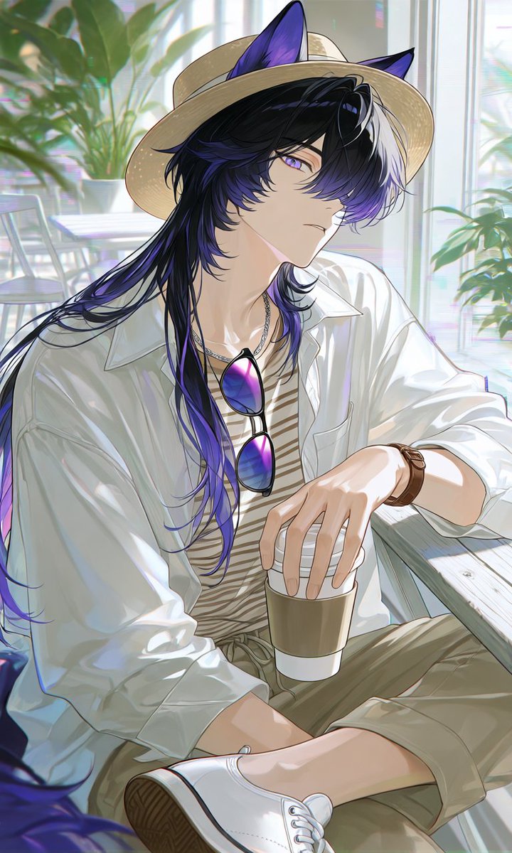 Summer Cafe Anime Wolf Boy example 1