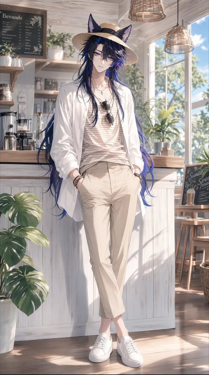 Summer Cafe Anime Wolf Boy example 2