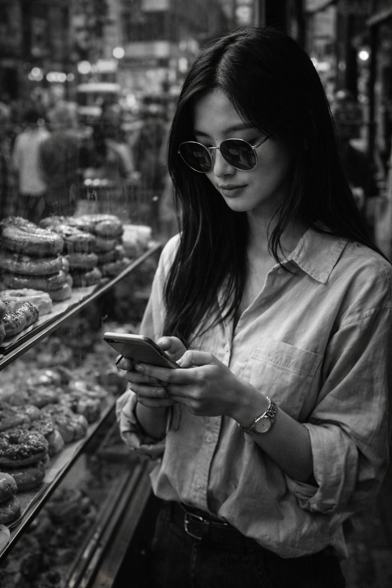 Black and White Street Fashion Snapshot example 3