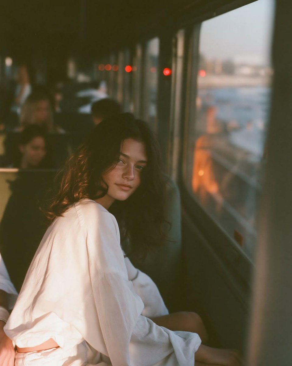 Moody Golden Hour Train Portrait example 1