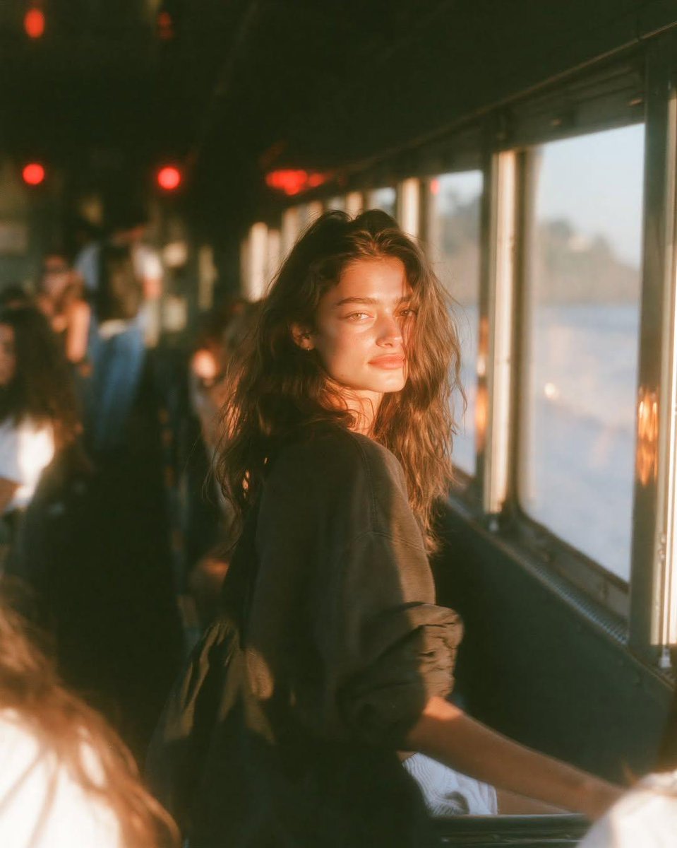Moody Golden Hour Train Portrait example 2