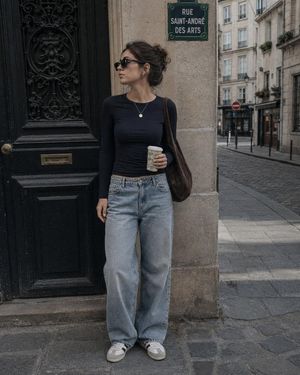 Parisian Street Style Editorial AI image template preview