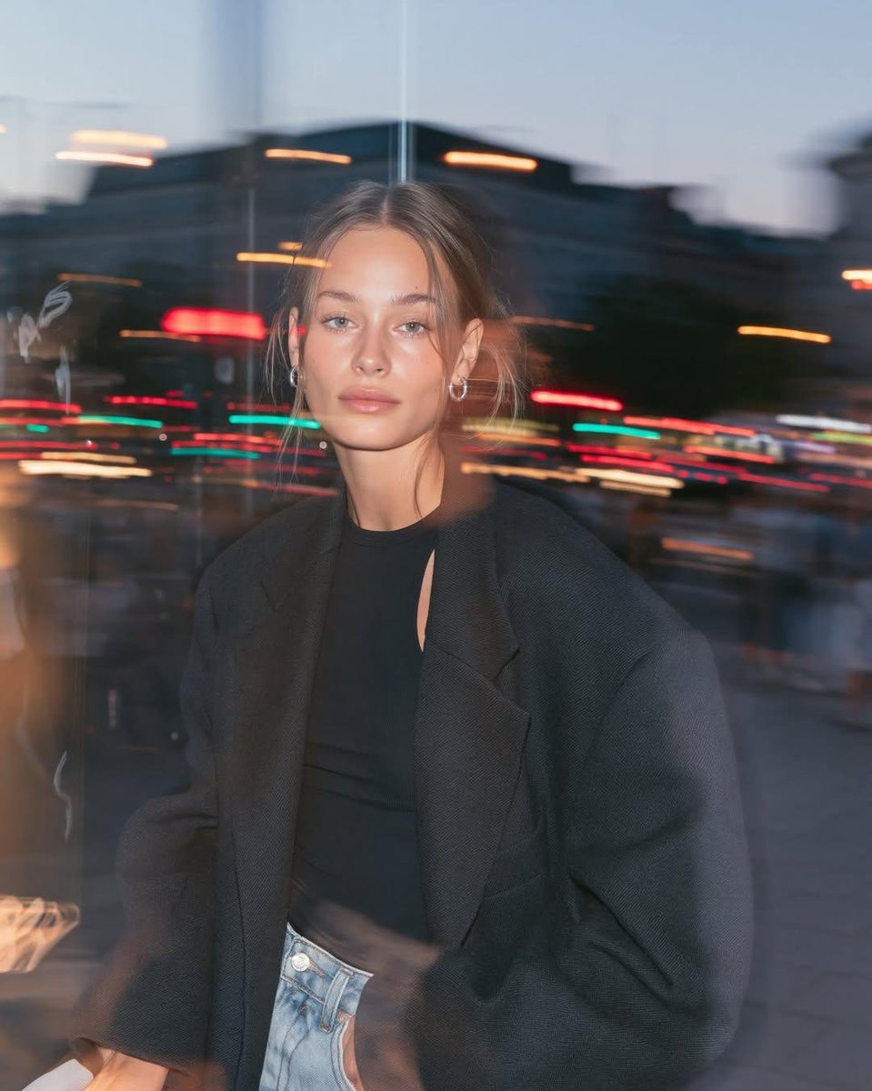 Cinematic Glass Reflection Portrait example 4