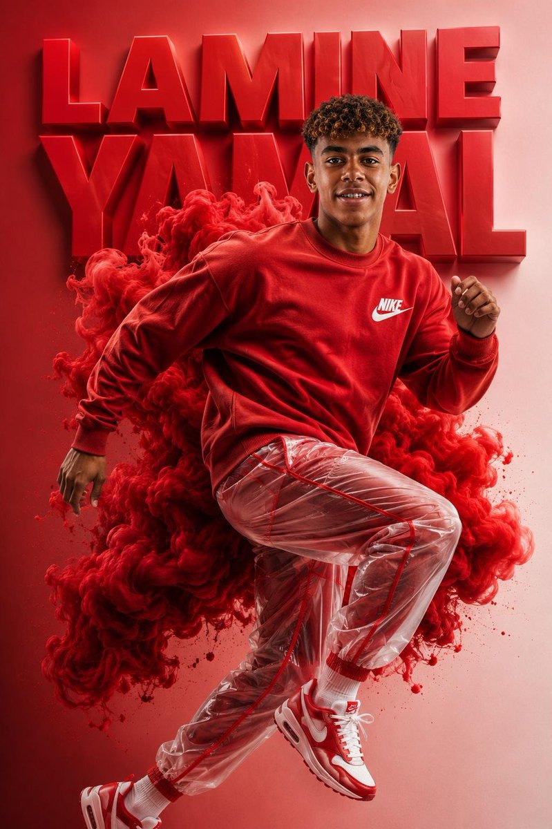 Premium Sportswear Campaign with 3D Typography example 2