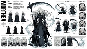 Fashion Anime Character Sheet AI image template preview