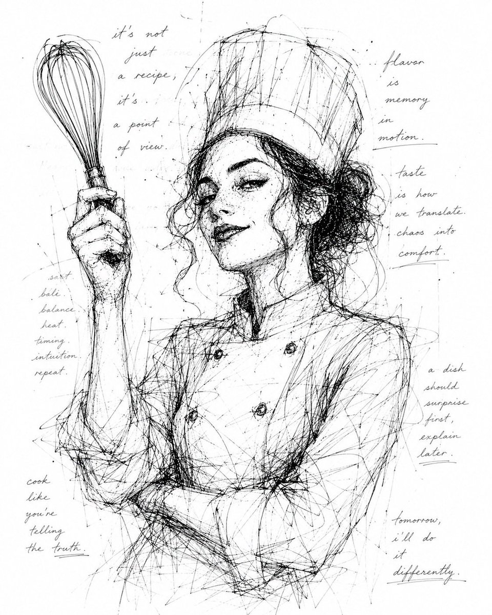 Monochrome Scribble Ink Sketch example 2