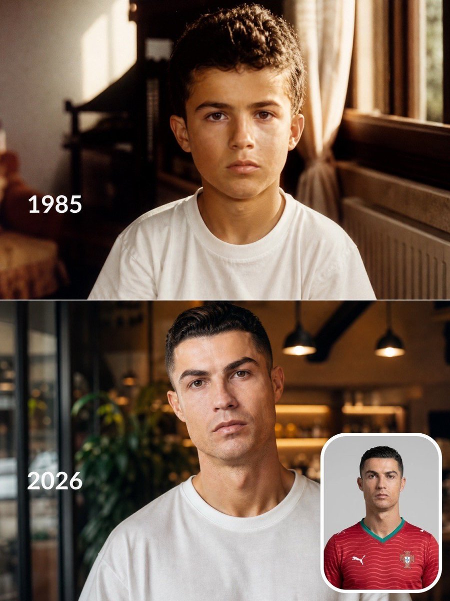 Footballer Then vs Now Transformation example 1
