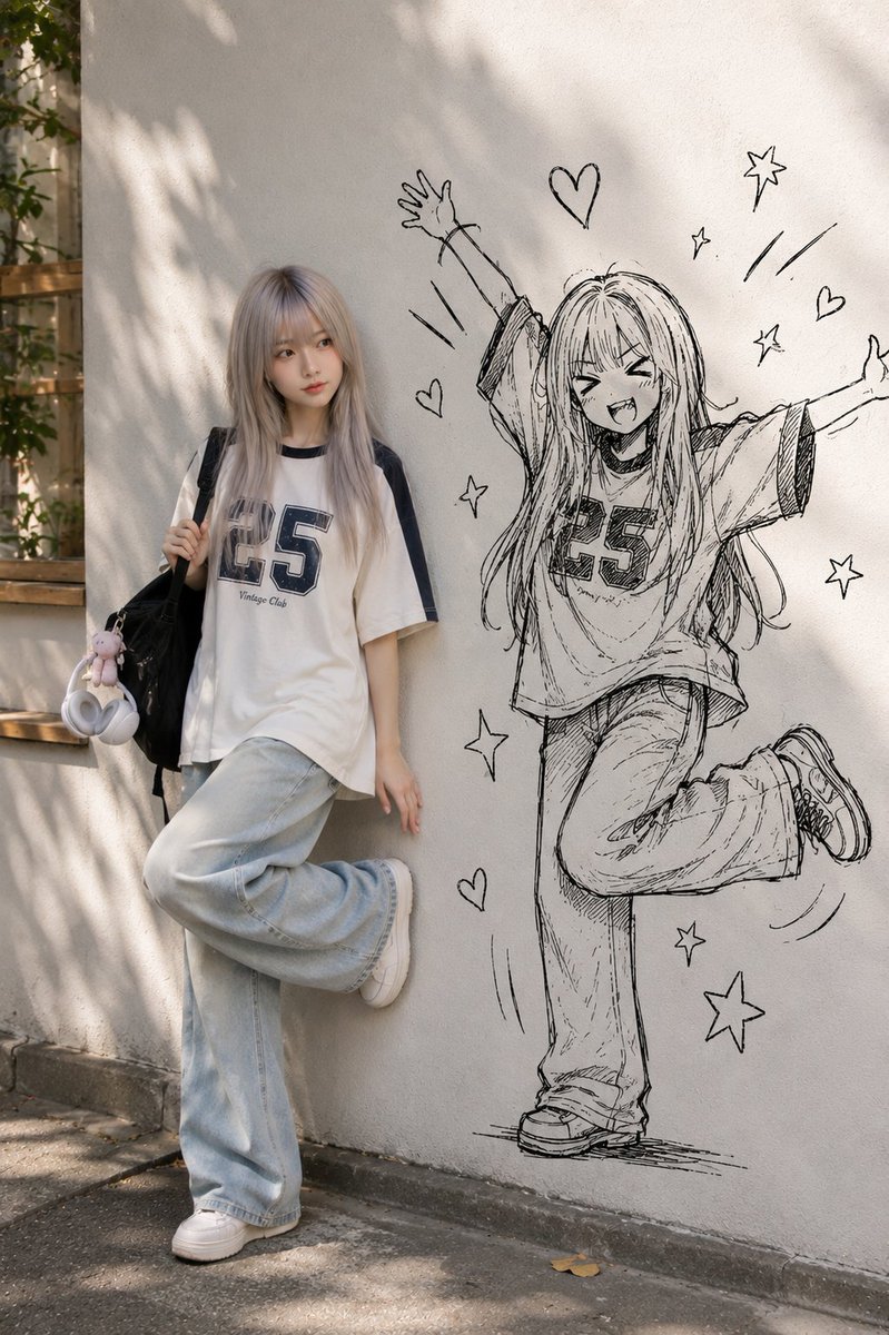 Real Person and Ink-Twin Doodle example 1