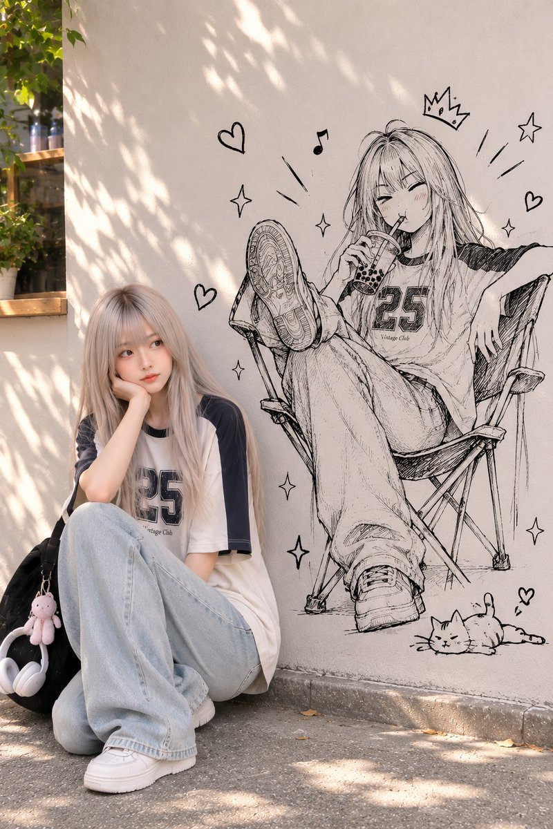 Real Person and Ink-Twin Doodle example 4