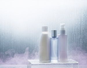 Misty Skincare Product Still Life AI image template preview