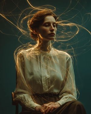 Ethereal Editorial Studio Portrait AI image template preview