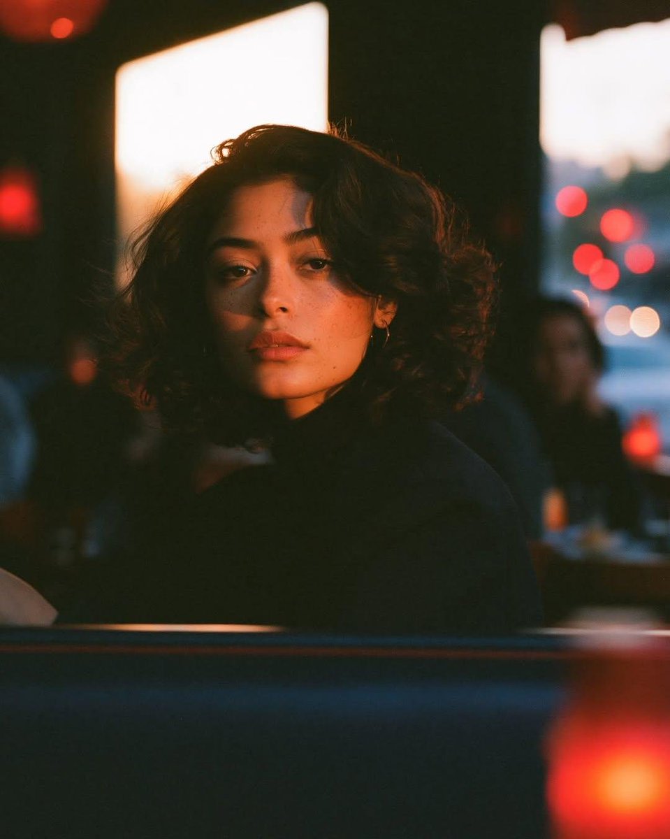 Cinematic Retro Diner Portrait example 2