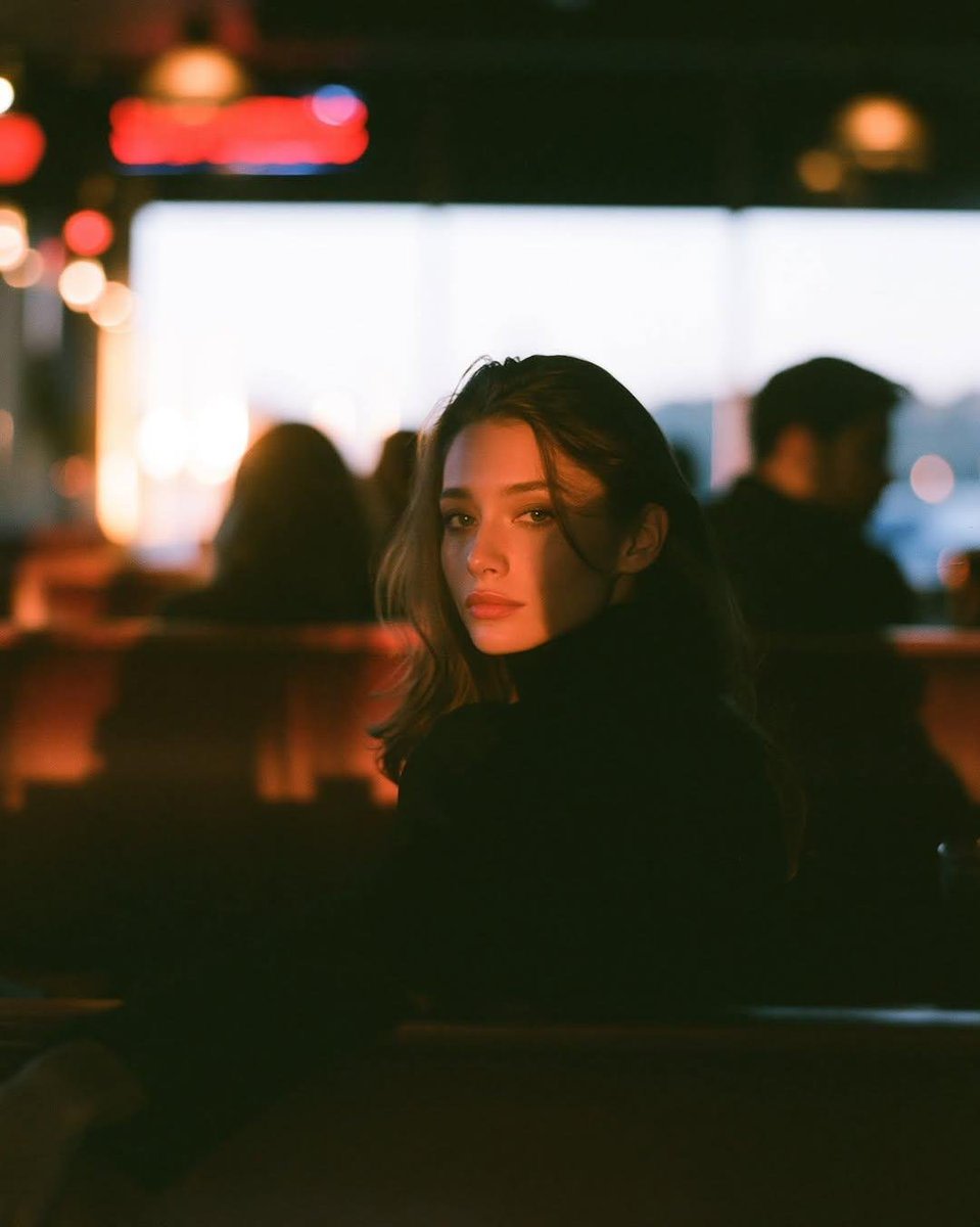 Cinematic Retro Diner Portrait example 3