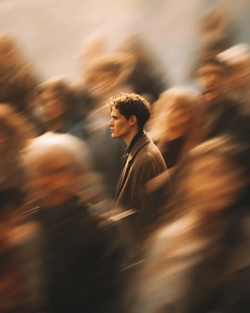 Cinematic Street Portrait with Motion Blur example 1