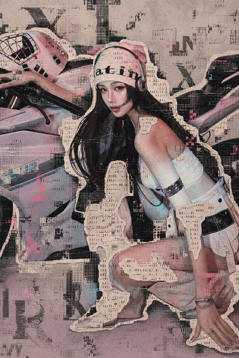 Archive Glitch Motorcycle Fashion Poster example 3
