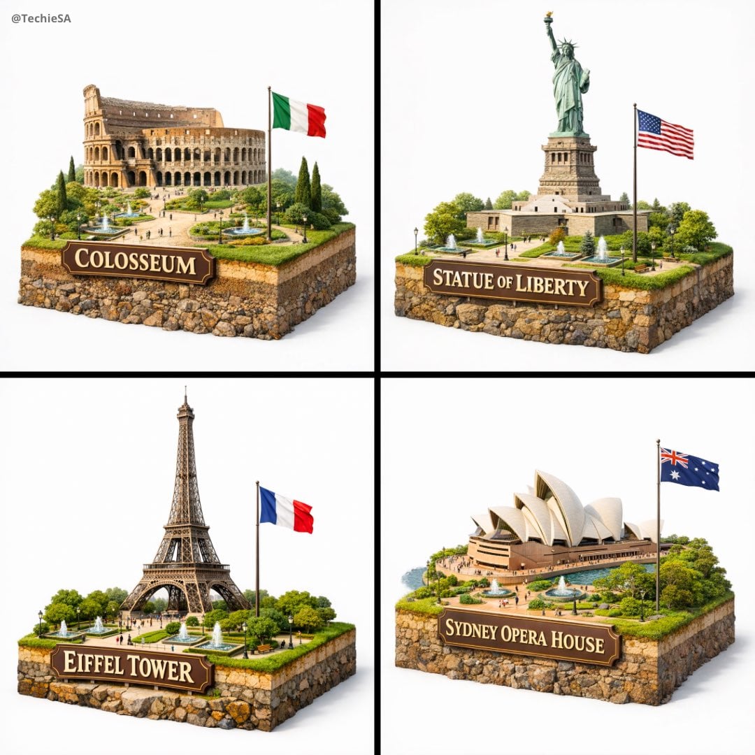 Hyper-realistic 3D diorama-style model AI image template preview