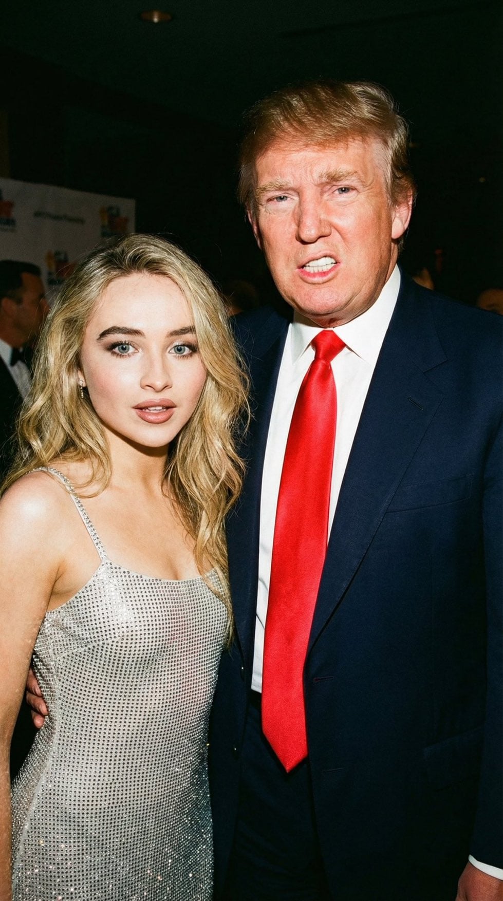 Donald Trump and Sabrina Carpenter AI image template preview