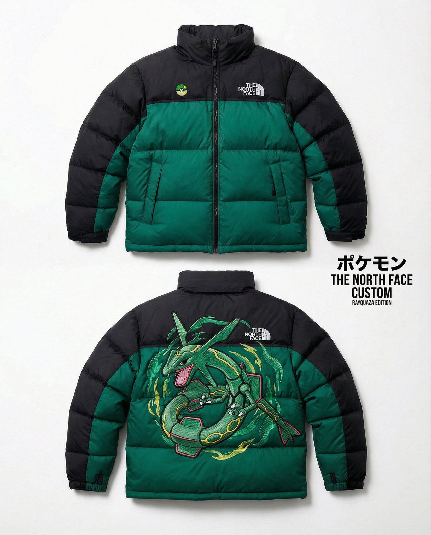 High-end editorial product shot of a custom The North Face Nuptse 700 example 3
