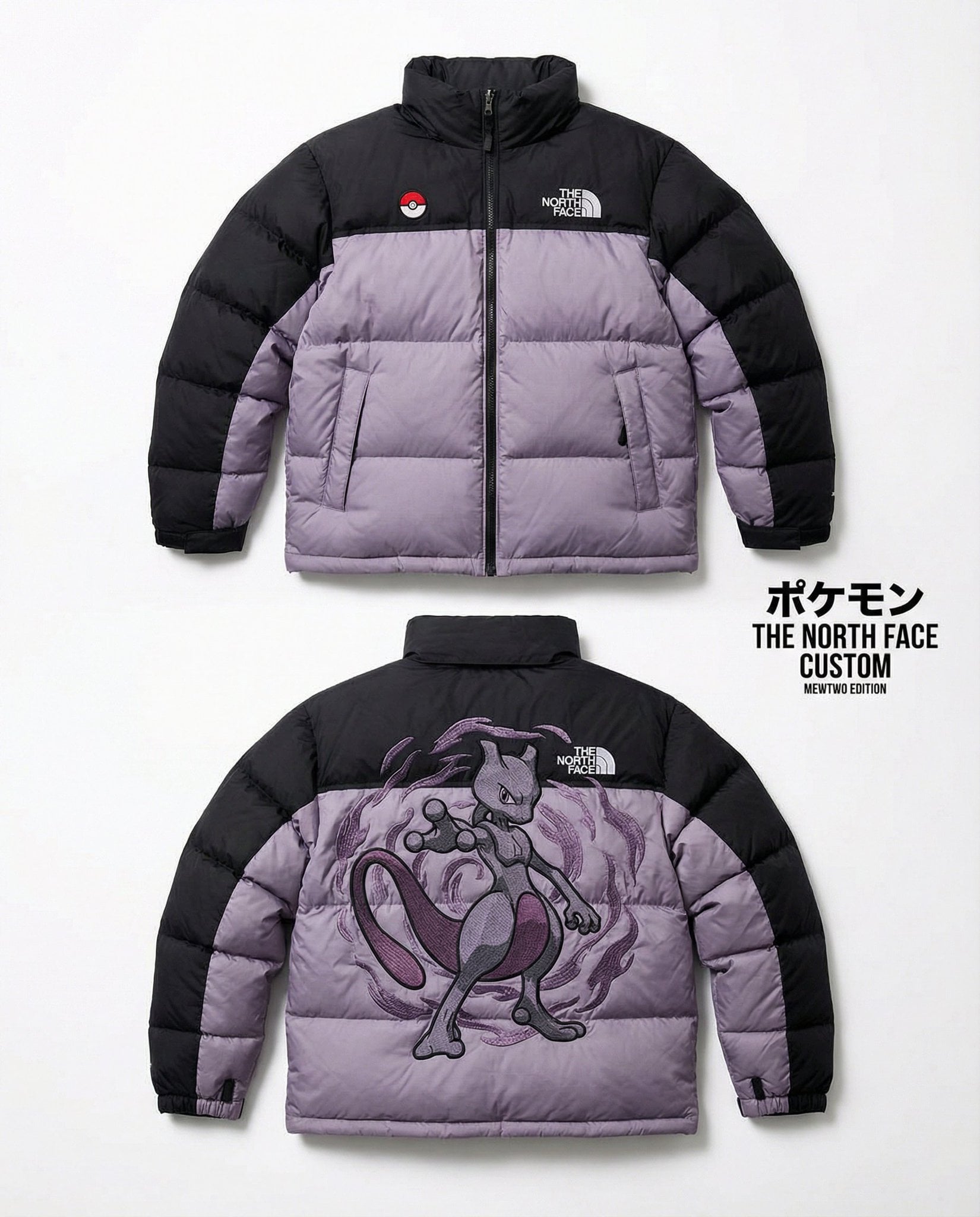 High-end editorial product shot of a custom The North Face Nuptse 700 example 4