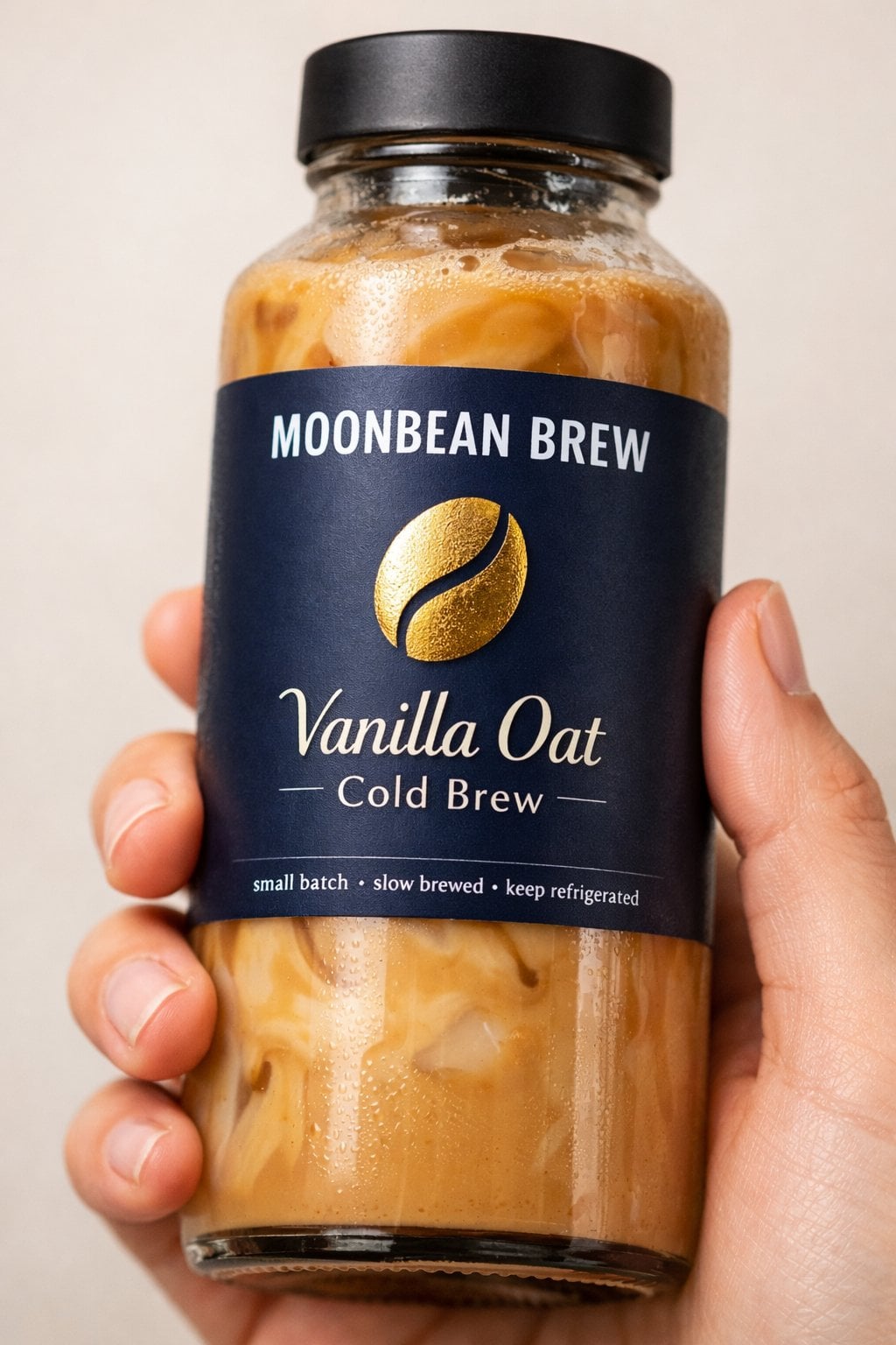 A tight close-up commercial product photo of a premium labeled AI image template preview
