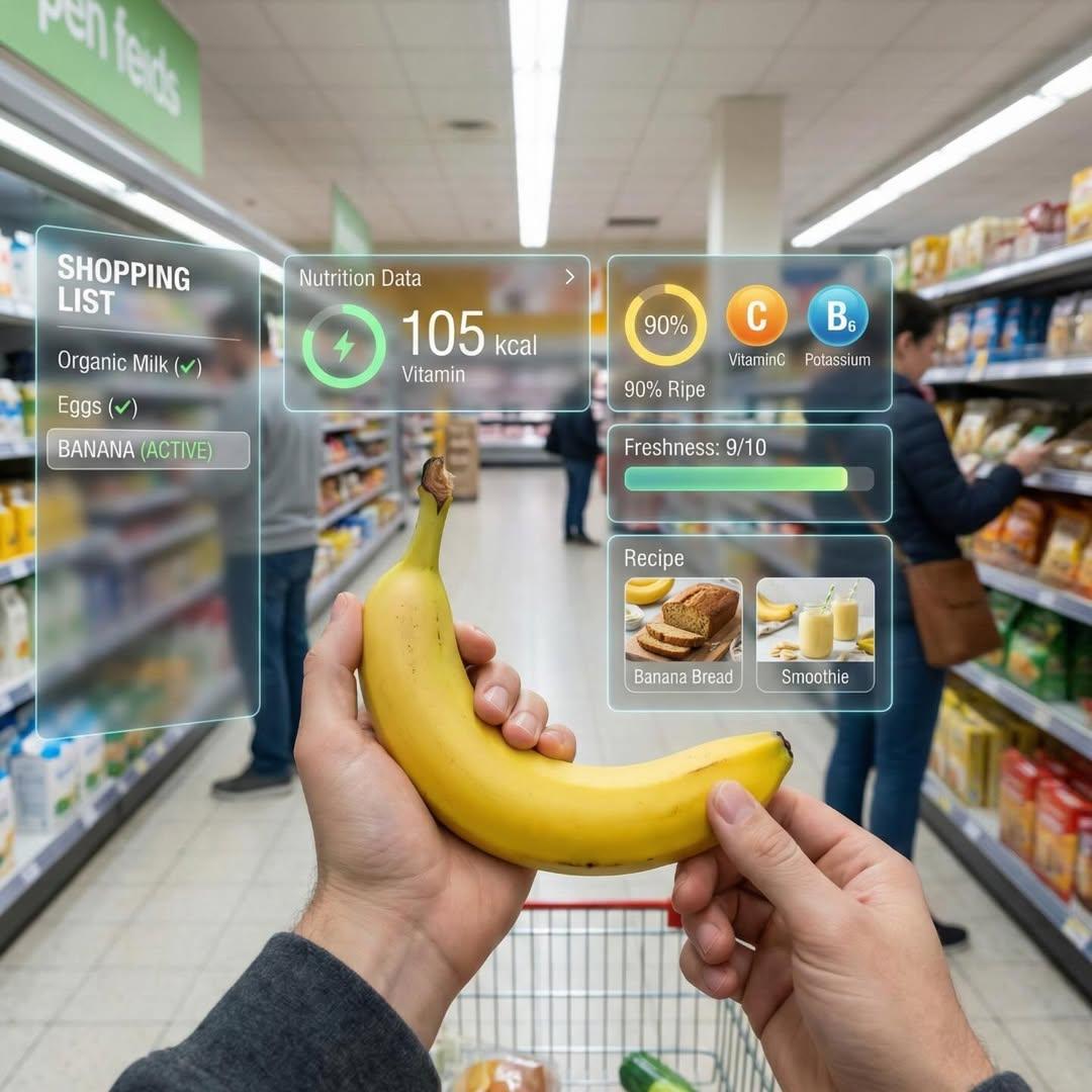 First-person perspective inside a brightly lit supermarket aisle example 3