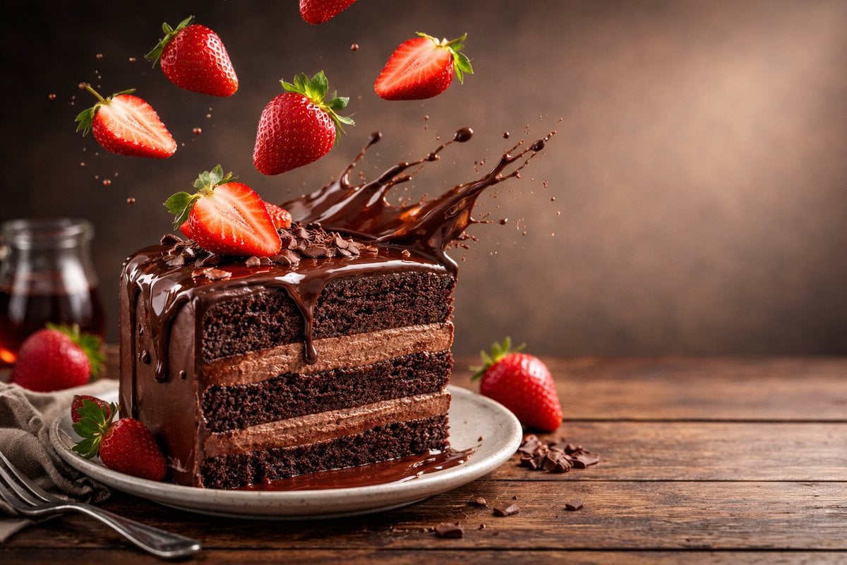 Advertising-style food photography of a stack of pancakes arranged AI image template preview