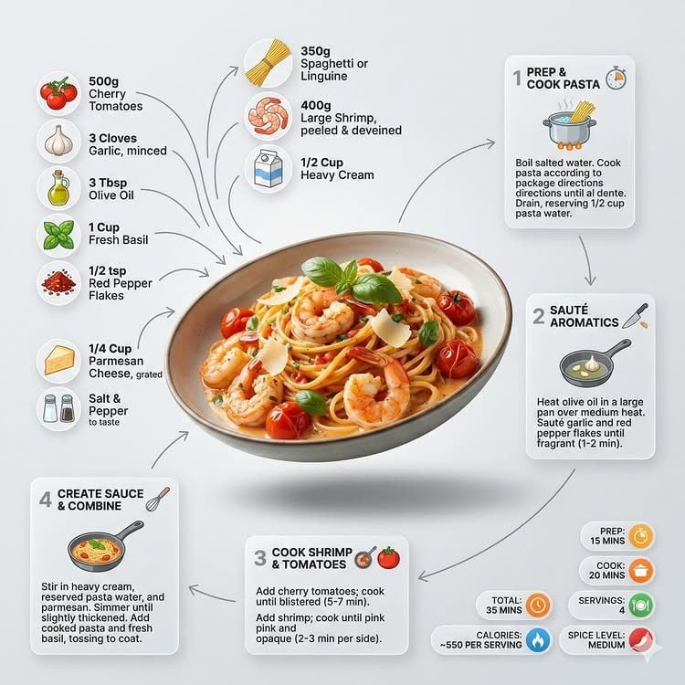 Ultra-clean modern recipe infographic example 4