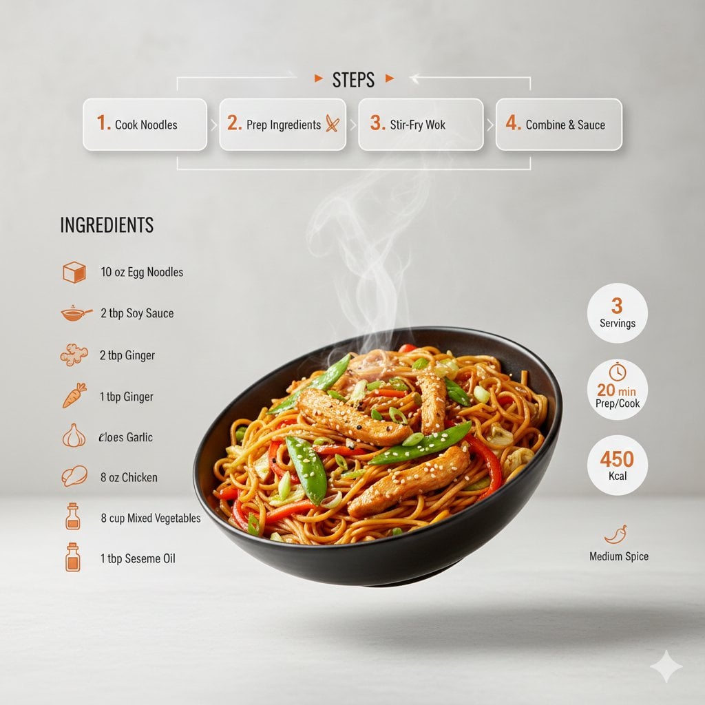 Ultra-clean modern recipe infographic AI image template preview