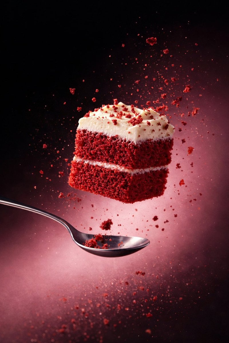 Slightly angled, front face visible, top frosting facing upward example 3