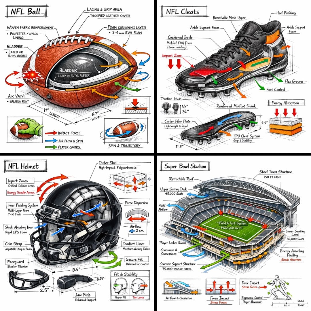 Technical infographic of with a 45-degree isometric 3D perspective AI image template preview