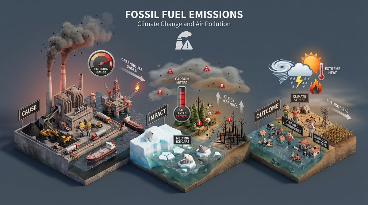 Build an isometric miniature 3D diorama explaining the environmental example 2