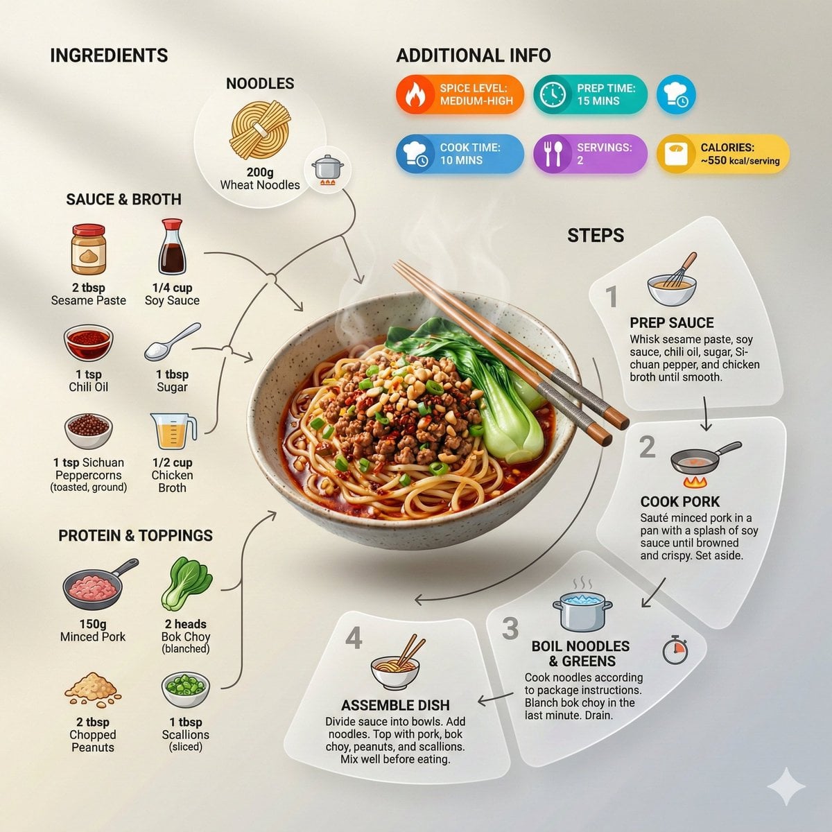 Ultra-clean modern recipe infographic AI image template preview