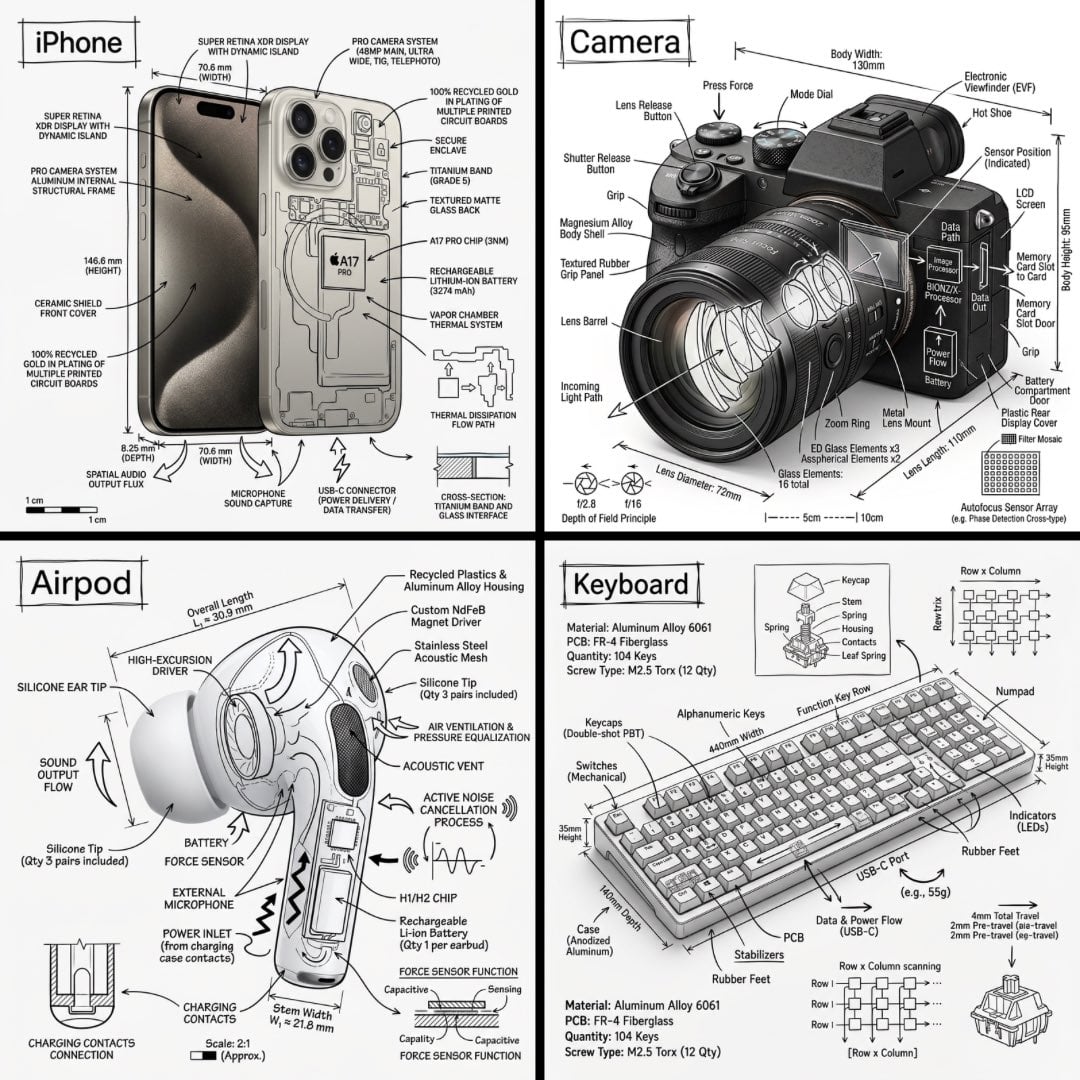Infographic image combining a realistic photograph or photoreal render AI image template preview