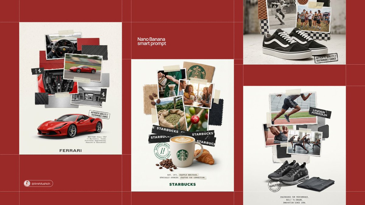 Typography Small, clean sans-serif and typewriter-style text blocks AI image template preview