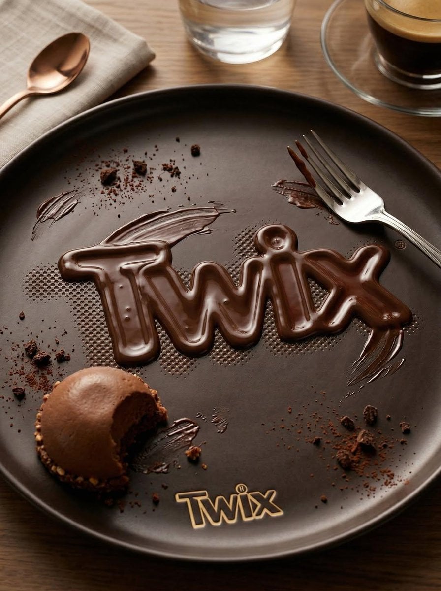 Uploaded logo into a realistic dessert scene where the logo silhouette example 2