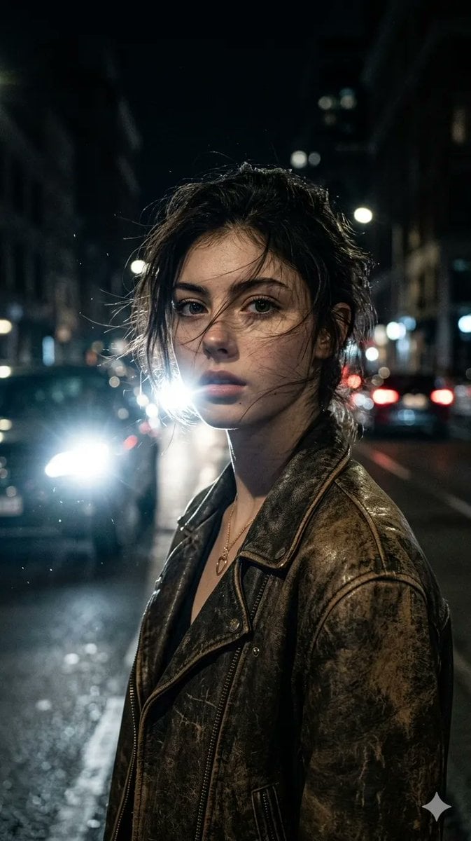 Ultra-realistic portrait of a woman from uploaded image, messy hair AI image template preview