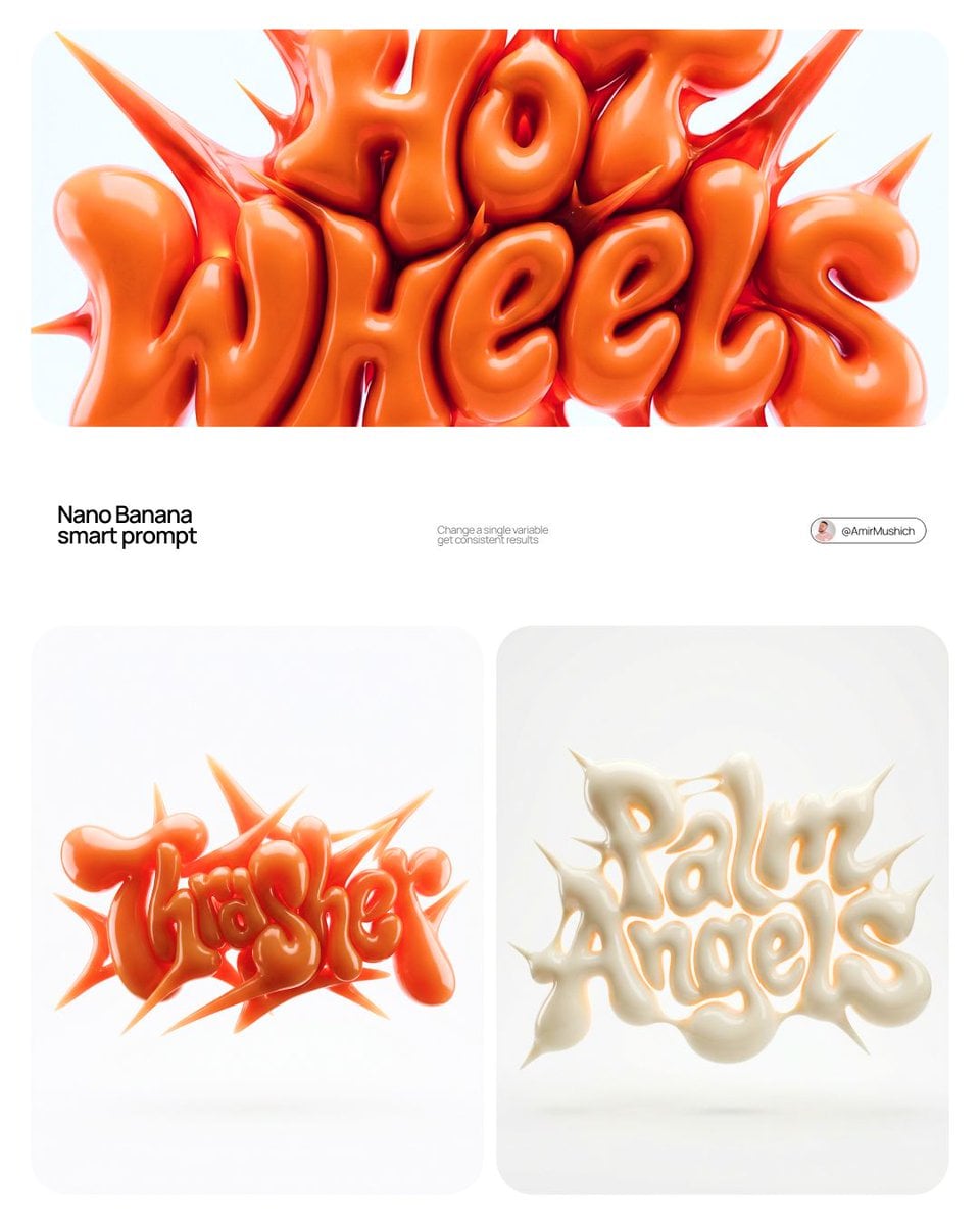 Act as a 3D Type Designer and CGI Artist working at the intersection AI image template preview