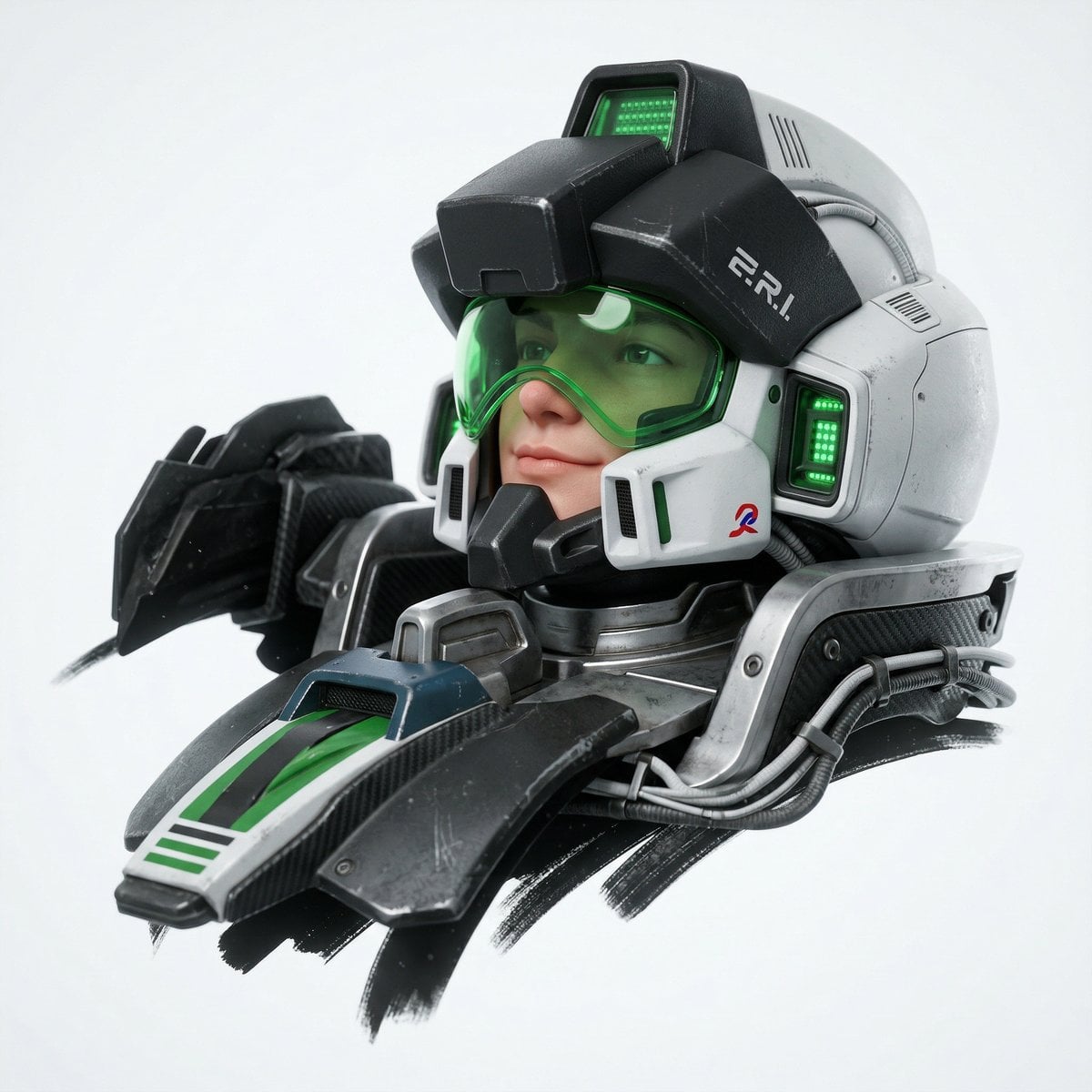 To hyper-realistic 3D CGI collectible figurine render example 2