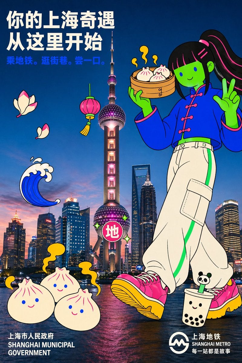 Holding a cartoon xiaolongbao steamer basket up to eye level with one AI image template preview