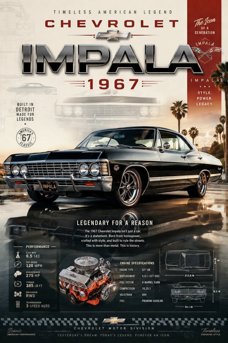 Epic premium automotive poster AI image template preview