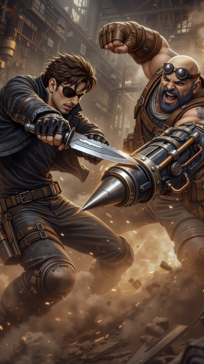 Combat Scene Generation Comparison AI image template preview