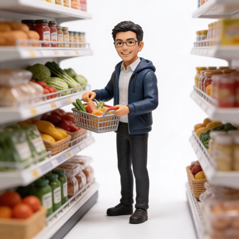 Miniature Figure Generation: Everyday Life of 'Scissors Old Man' example 2